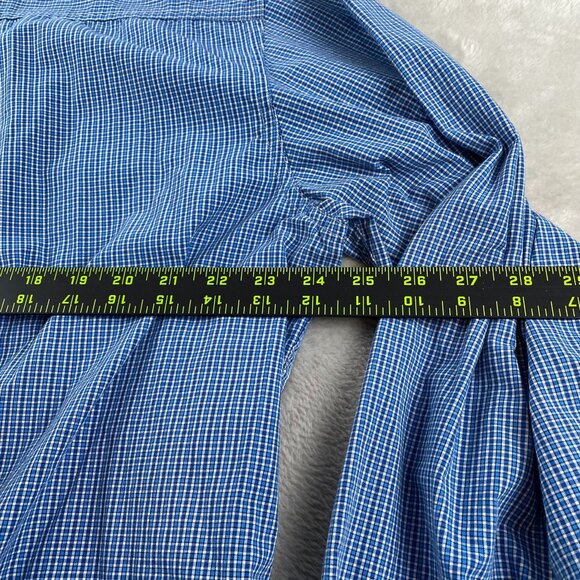 Chaps Mens Shirt XXL Blue Plaid Long Sleeve Button-Up - Picture 3 of 8